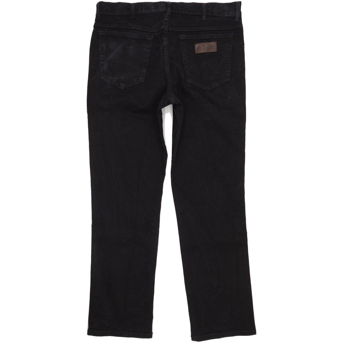 Wrangler Texas Men Black Straight Regular Stretch Jeans W38 L32