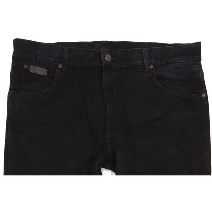 Wrangler Texas Men Black Straight Regular Stretch Jeans W38 L32