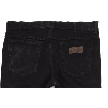 Wrangler Texas Men Black Straight Regular Stretch Jeans W38 L32