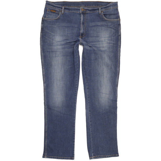 Wrangler Texas Men Blue Straight Regular Stretch Jeans W40 L33