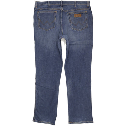 Wrangler Texas Men Blue Straight Regular Stretch Jeans W40 L33