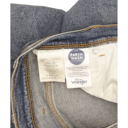 Wrangler Texas Men Blue Straight Regular Stretch Jeans W34 L31