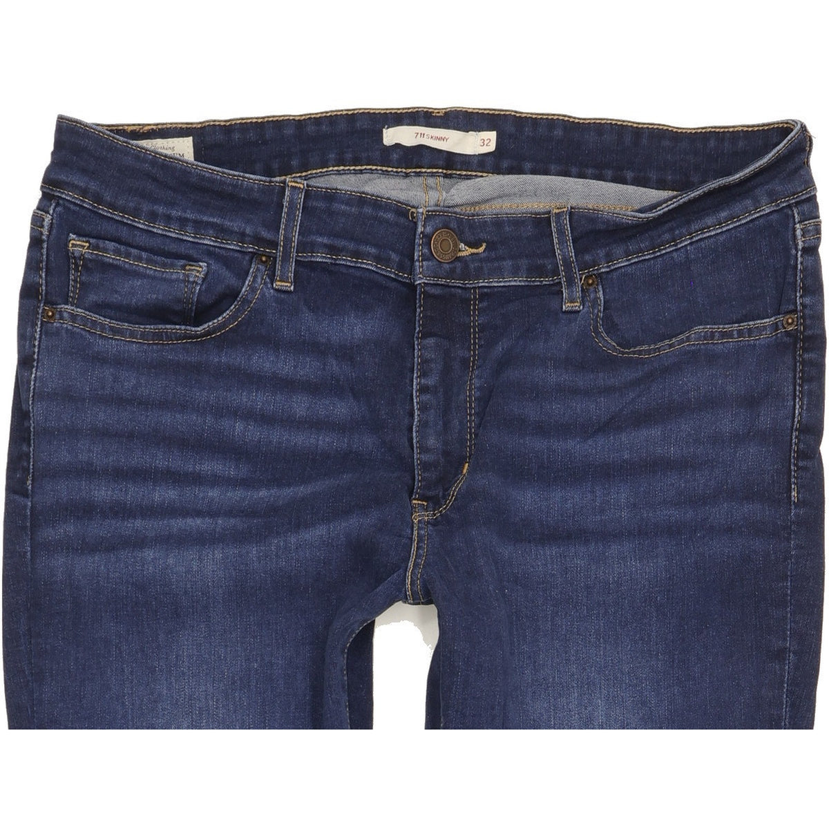Levi's 711 Women Blue Skinny Slim Stretch Jeans W32 L32