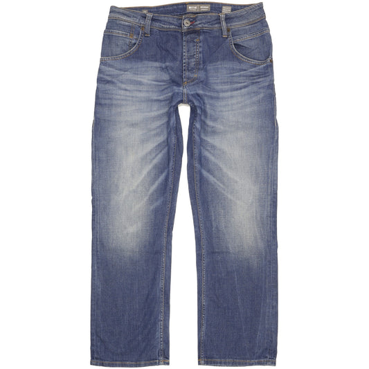 Mustang Michigan Men Blue Straight Regular Stretch Jeans W34 L30