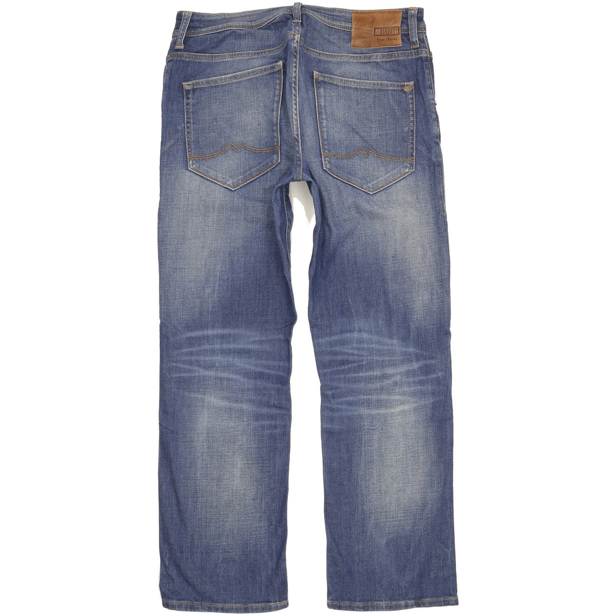 Mustang Michigan Men Blue Straight Regular Stretch Jeans W34 L30
