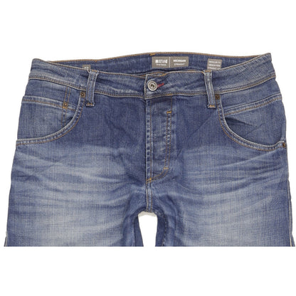 Mustang Michigan Men Blue Straight Regular Stretch Jeans W34 L30