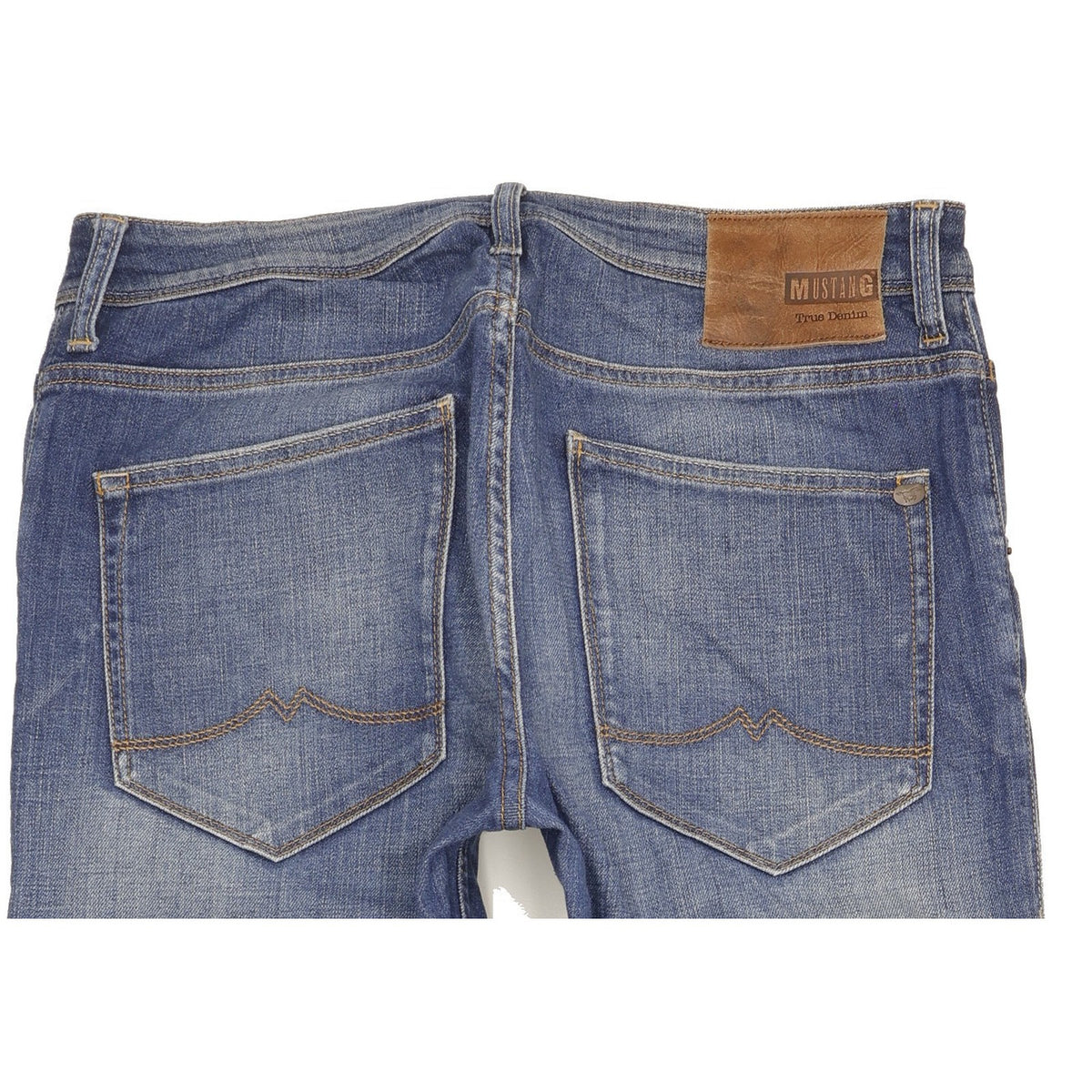 Mustang Michigan Men Blue Straight Regular Stretch Jeans W34 L30
