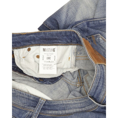 Mustang Michigan Men Blue Straight Regular Stretch Jeans W34 L30