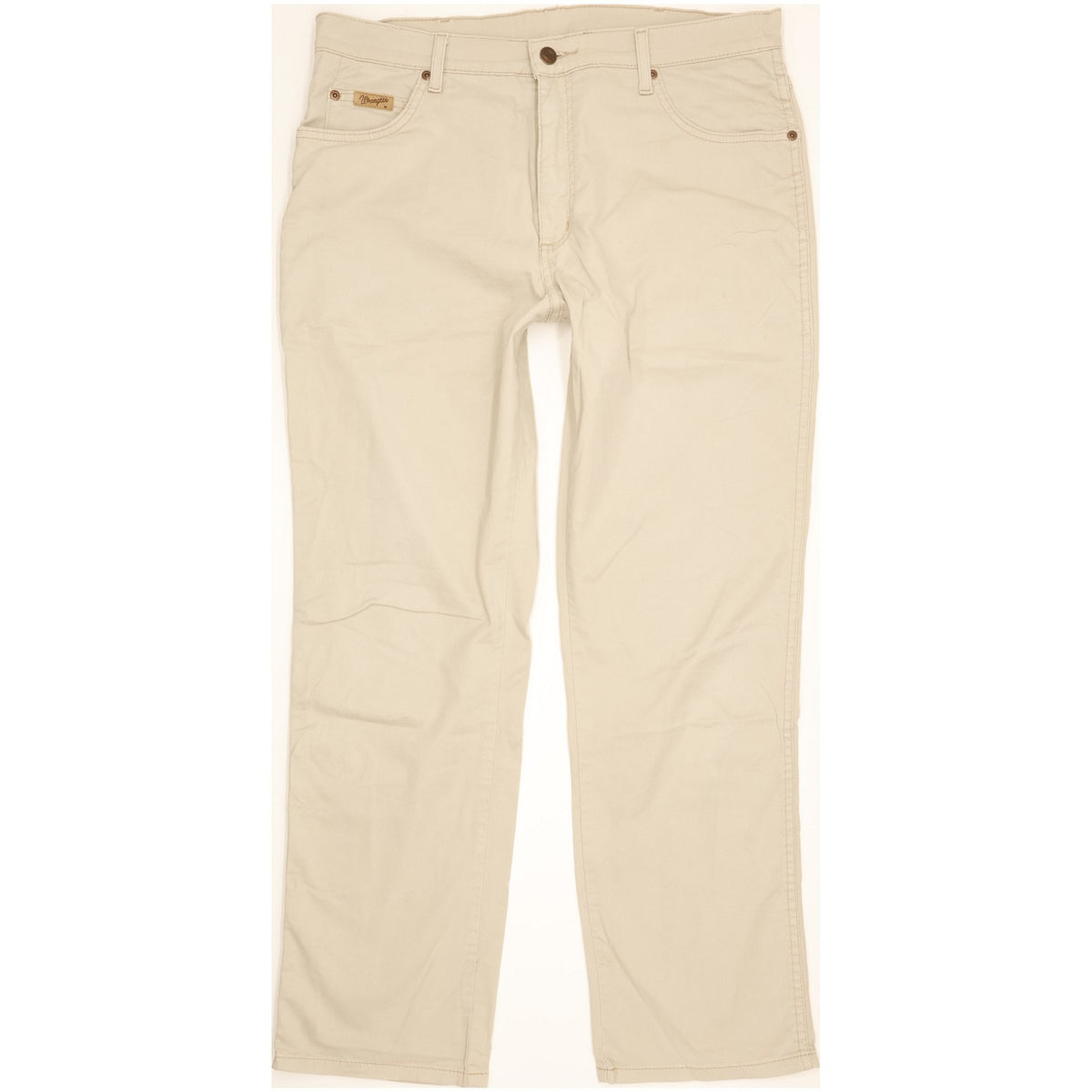 Wrangler Texas Men Beige Straight Regular Stretch Jeans W36 L30