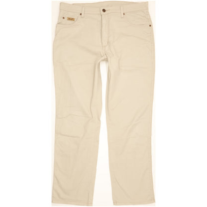 Wrangler Texas Men Beige Straight Regular Stretch Jeans W36 L30
