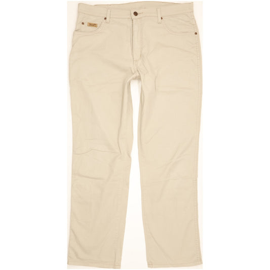Wrangler Texas Men Beige Straight Regular Stretch Jeans W36 L30