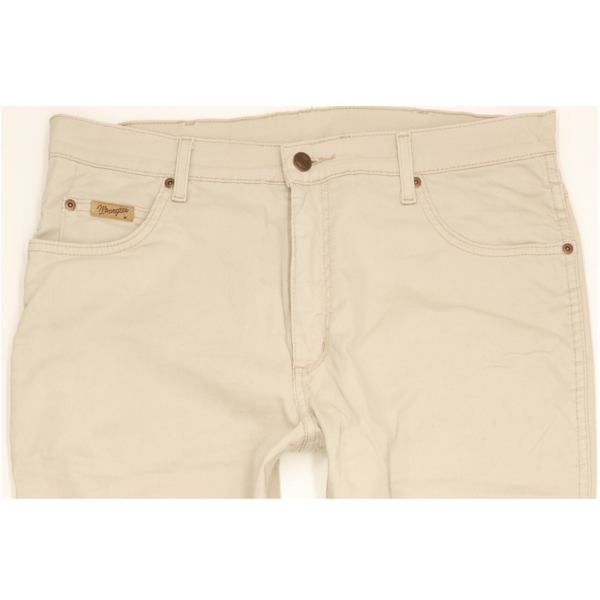 Wrangler Texas Men Beige Straight Regular Stretch Jeans W36 L30