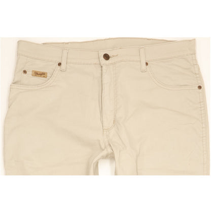 Wrangler Texas Men Beige Straight Regular Stretch Jeans W36 L30