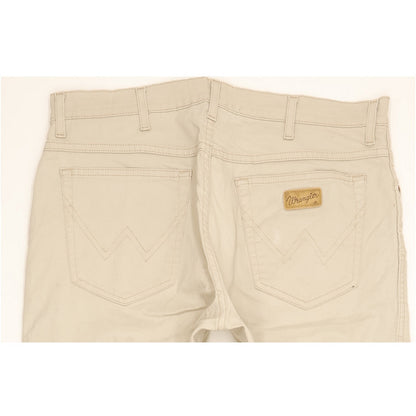Wrangler Texas Men Beige Straight Regular Stretch Jeans W36 L30