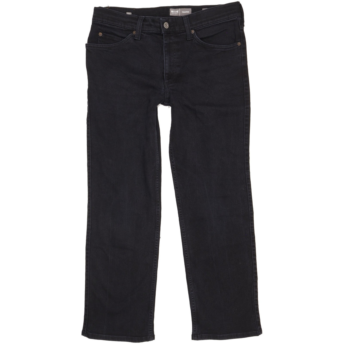 Mustang Tramper Men Black Straight Slim Stretch Jeans W34 L29