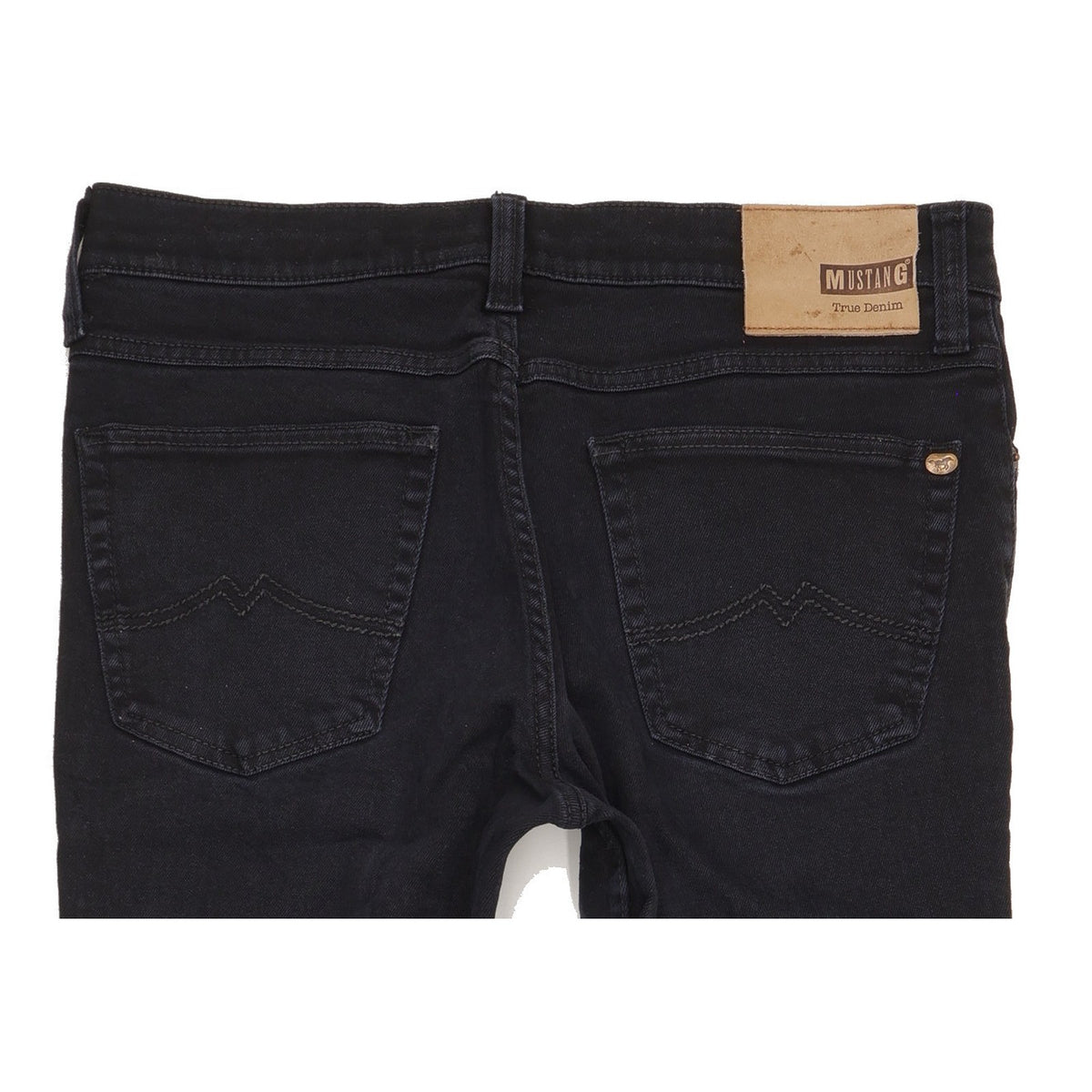 Mustang Tramper Men Black Straight Slim Stretch Jeans W34 L29
