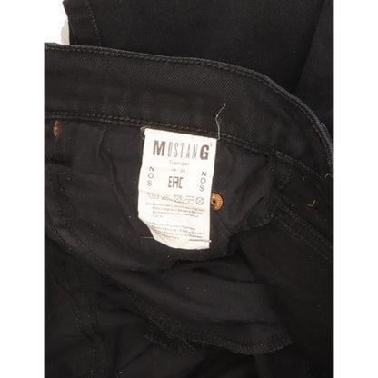 Mustang Tramper Men Black Straight Slim Stretch Jeans W34 L29