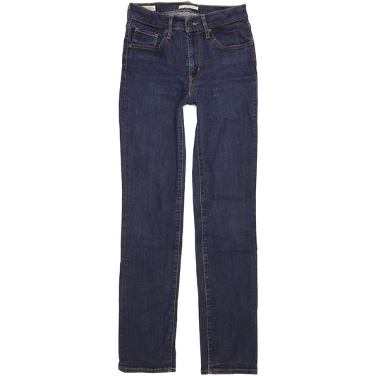 Levi's 724 Women Blue Straight Slim Stretch Jeans W28 L32