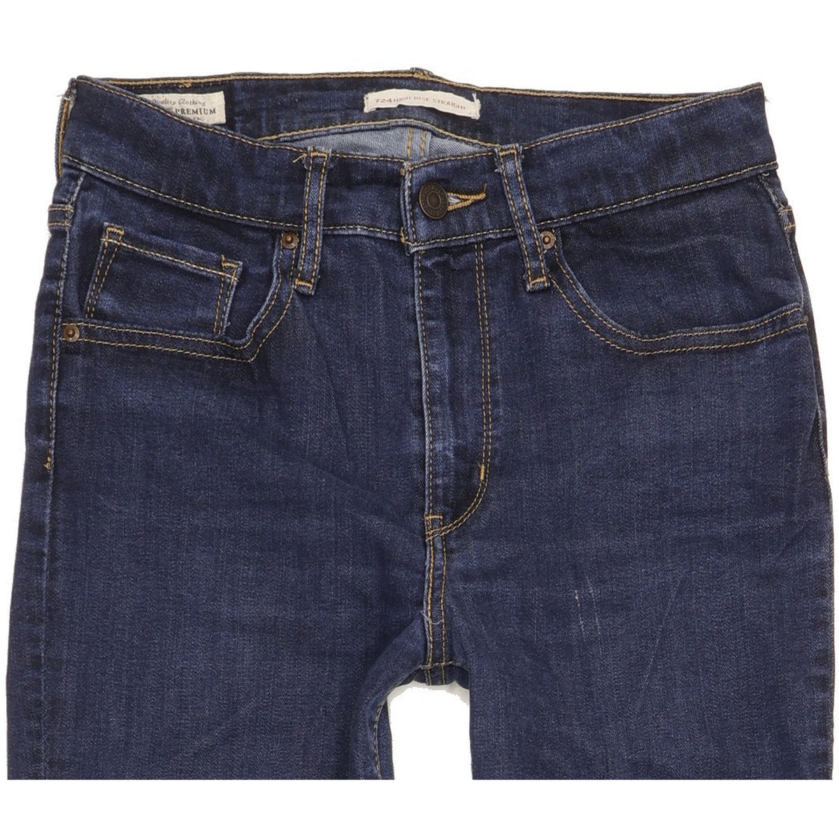 Levi's 724 Women Blue Straight Slim Stretch Jeans W28 L32