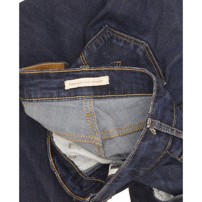Levi's 724 Women Blue Straight Slim Stretch Jeans W28 L32