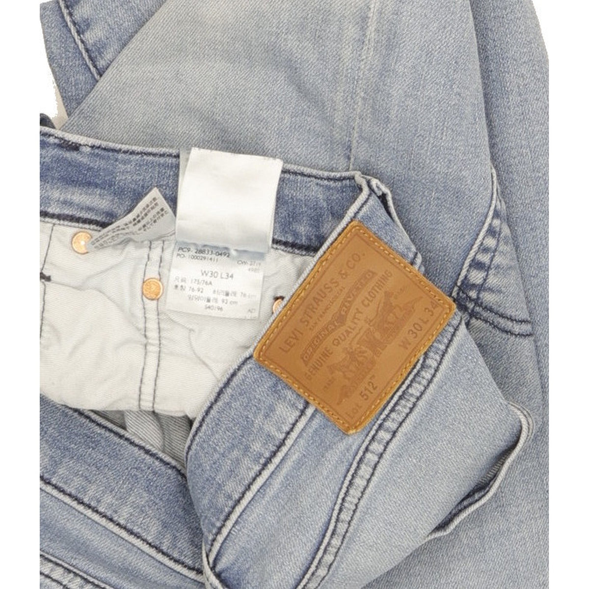 Levi's 512 Men Blue Tapered Slim Stretch Jeans W30 L32
