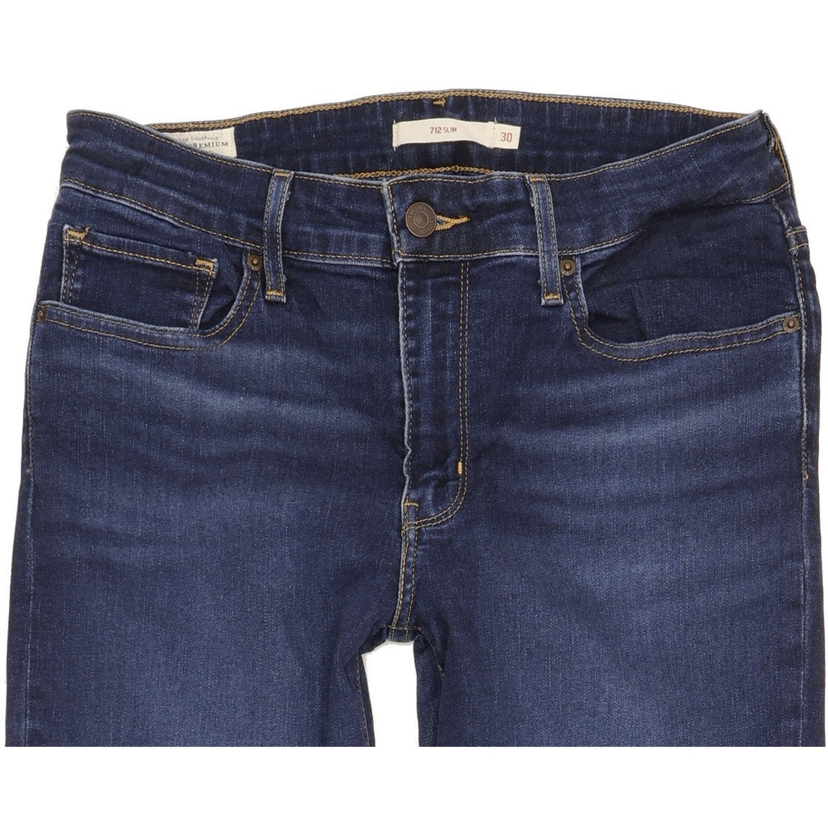 Levi's 712 Men Blue Straight Slim Stretch Jeans W30 L34