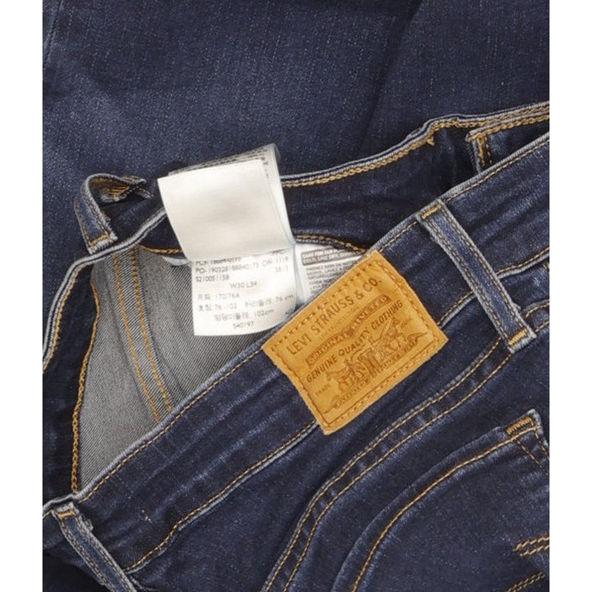 Levi's 712 Men Blue Straight Slim Stretch Jeans W30 L34