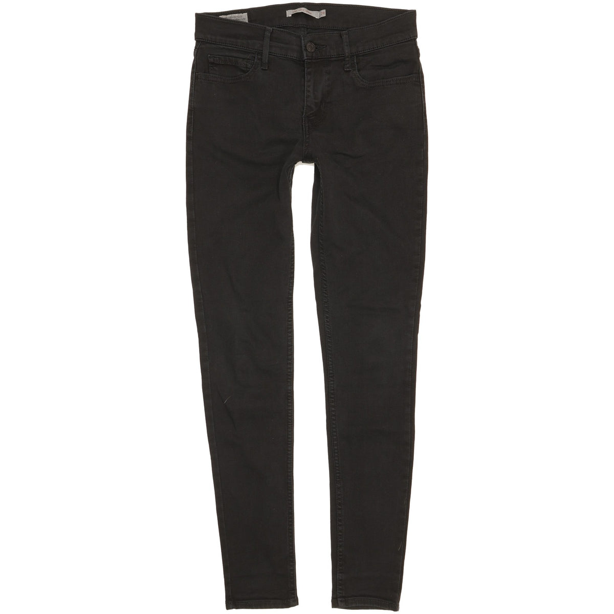 Levi's 710 Super Women Black Skinny Slim Stretch Jeans W28 L30