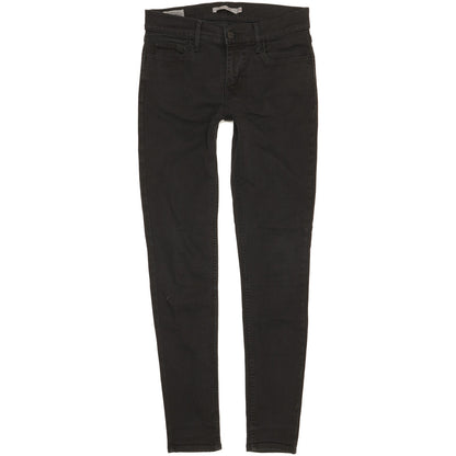 Levi's 710 Super Women Black Skinny Slim Stretch Jeans W28 L30