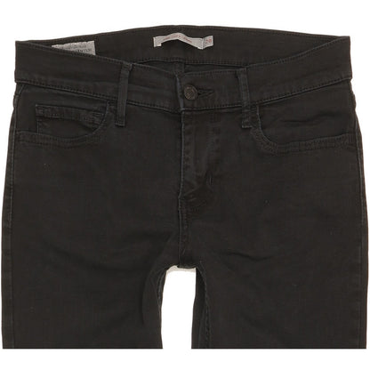 Levi's 710 Super Women Black Skinny Slim Stretch Jeans W28 L30