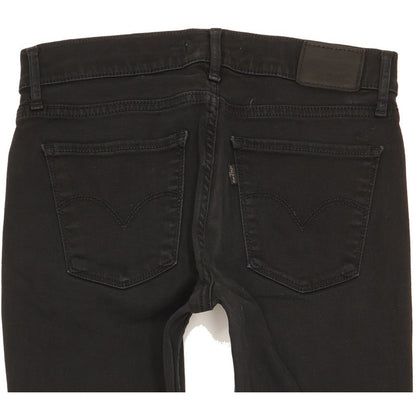 Levi's 710 Super Women Black Skinny Slim Stretch Jeans W28 L30