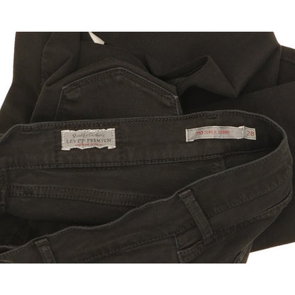 Levi's 710 Super Women Black Skinny Slim Stretch Jeans W28 L30