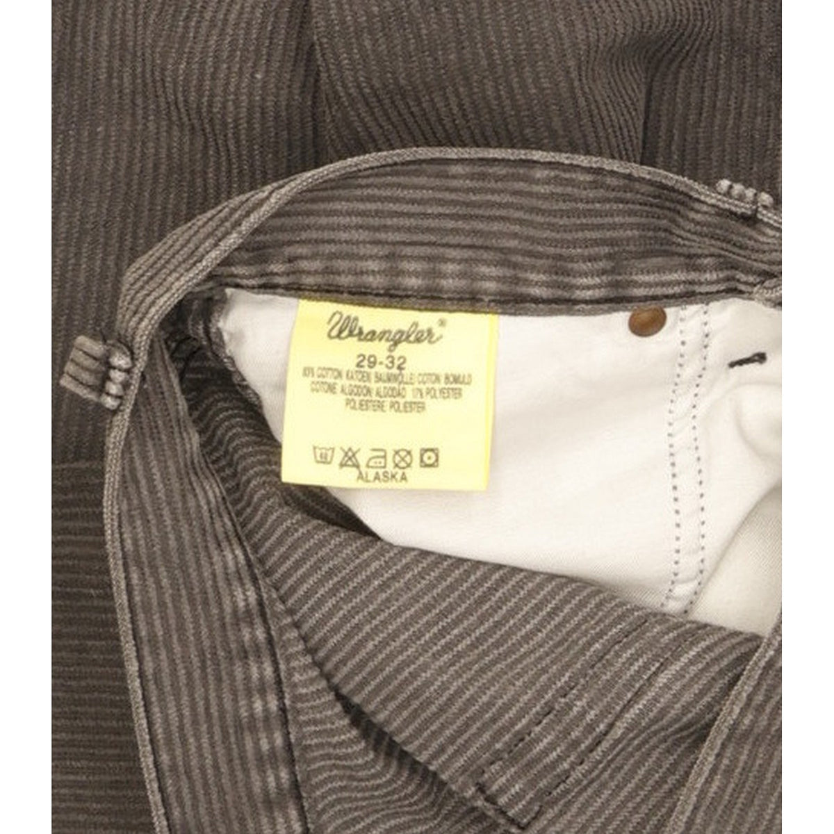 Wrangler Alaska Men Grey Straight Regular Stretch Trousers W29 L32