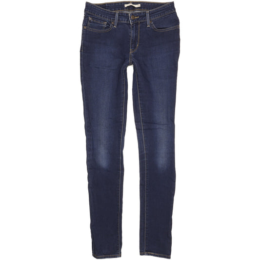 Levi's 711 Women Blue Skinny Slim Stretch Jeans W28 L32