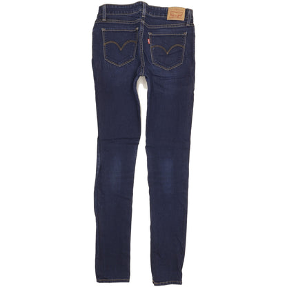 Levi's 711 Women Blue Skinny Slim Stretch Jeans W28 L32
