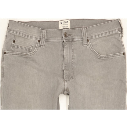 Mustang Washington Men Grey Straight Slim Jeans W34 L30