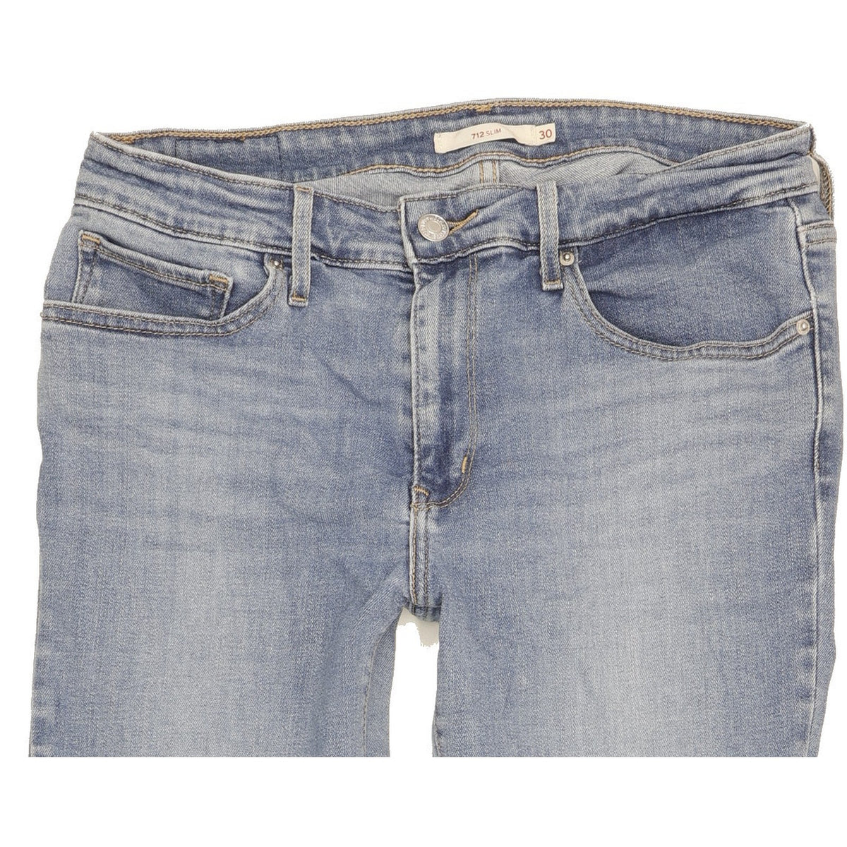 Levi's 712 Women Blue Straight Slim Stretch Jeans W30 L29
