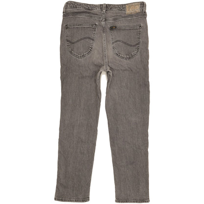 Lee Carol Grey Straight Slim Stretch Jeans High Waisted W31 L27