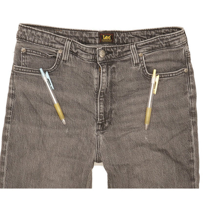 Lee Carol Grey Straight Slim Stretch Jeans High Waisted W31 L27