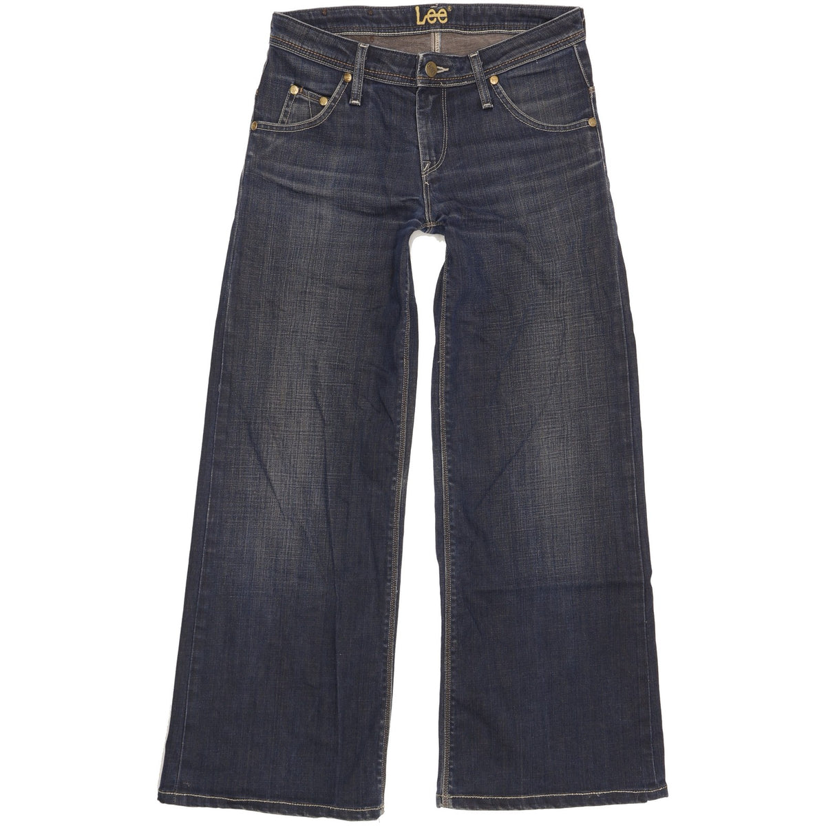 Lee Alamo Women Blue Wide-Leg Slim Stretch Jeans W27 L28