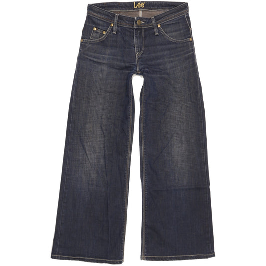 Lee Alamo Women Blue Wide-Leg Slim Stretch Jeans W27 L28