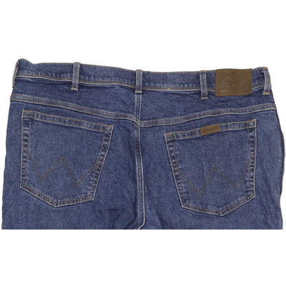 Wrangler Durable Quality Men Blue Straight Regular Stretch Jeans W40 L29