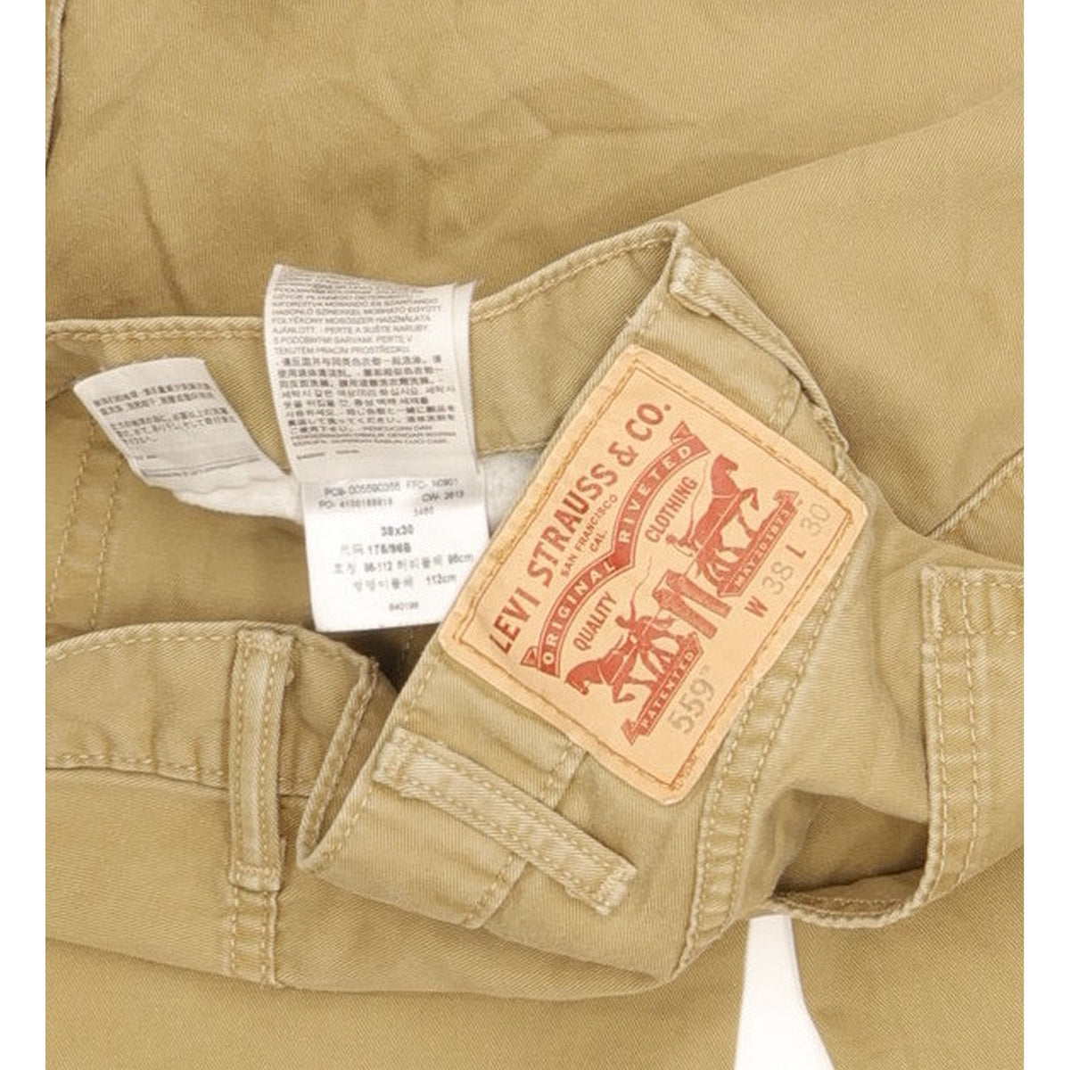 Levi's 559 Men Beige Straight Relaxed Jeans W38 L29