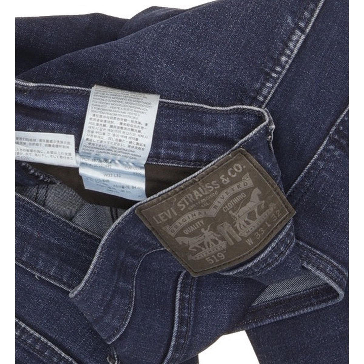 Levi's 519 Men Blue Skinny Slim Stretch Jeans W33 L30