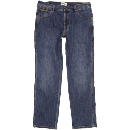 Wrangler Texas Men Blue Straight Regular Stretch Jeans W34 L31