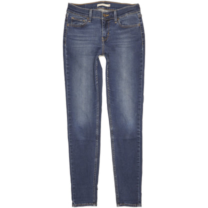 Levi's 710 Super Women Blue Skinny Slim Stretch Jeans W28 L29
