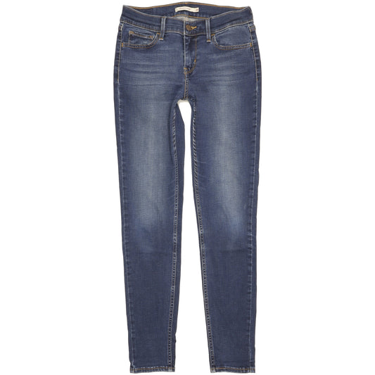 Levi's 710 Super Women Blue Skinny Slim Stretch Jeans W28 L29