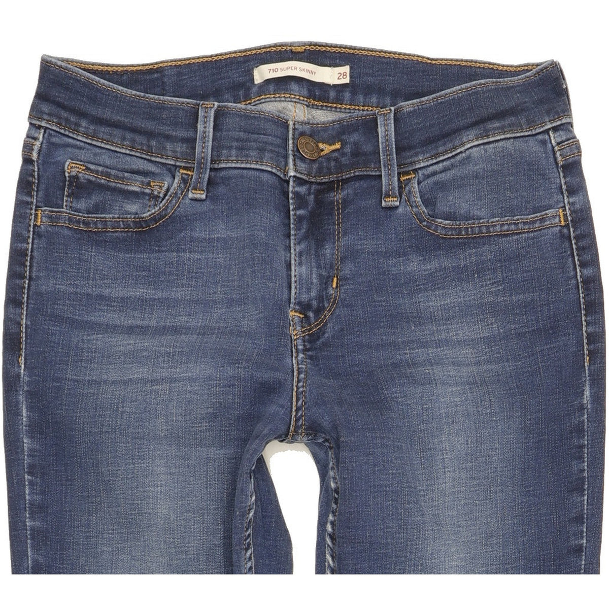 Levi's 710 Super Women Blue Skinny Slim Stretch Jeans W28 L29