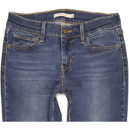 Levi's 710 Super Women Blue Skinny Slim Stretch Jeans W28 L29