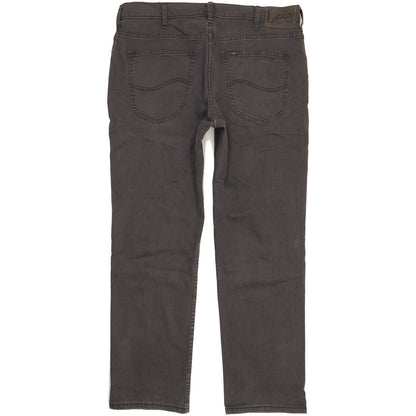 Lee Brooklyn Men Grey Straight Regular Stretch Jeans W38 L30